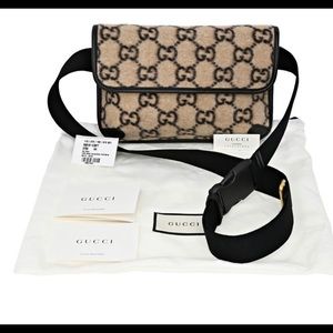 Gucci wool GG monogram slim belt bag